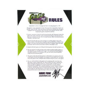 Coach Cliff's GaGa Ball Pits gaga ball rules