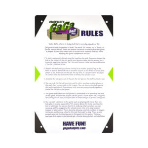Coach Cliff's GaGa Ball Pits gaga ball rules