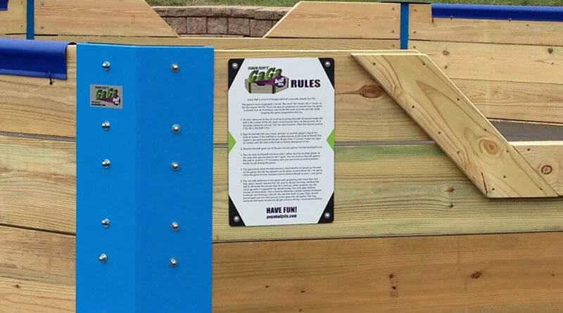 GaGa Ball Game Rules Metal Sign